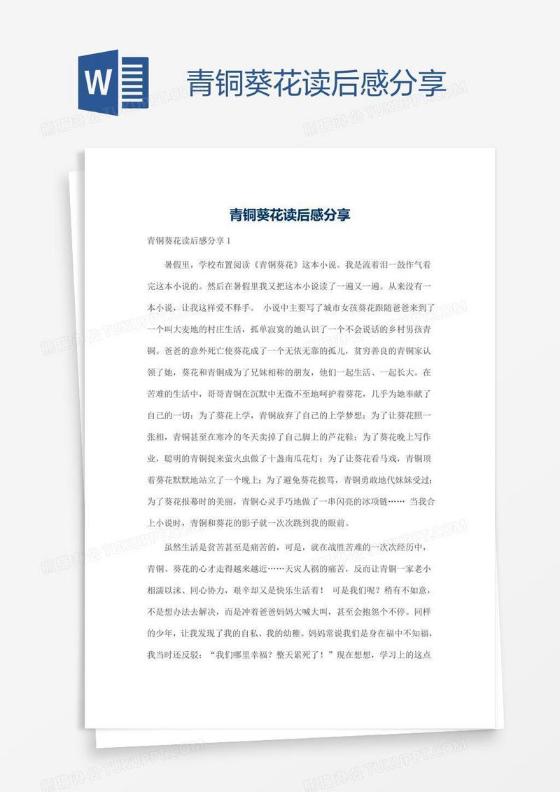 青铜葵花读后感分享