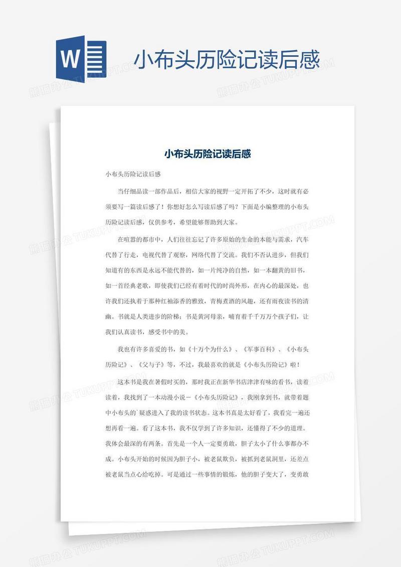 小布头历险记读后感