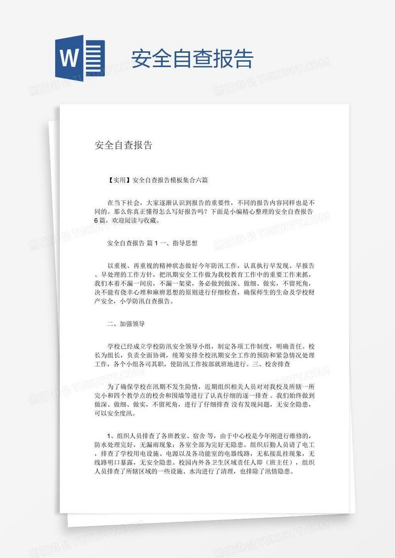 安全自查报告