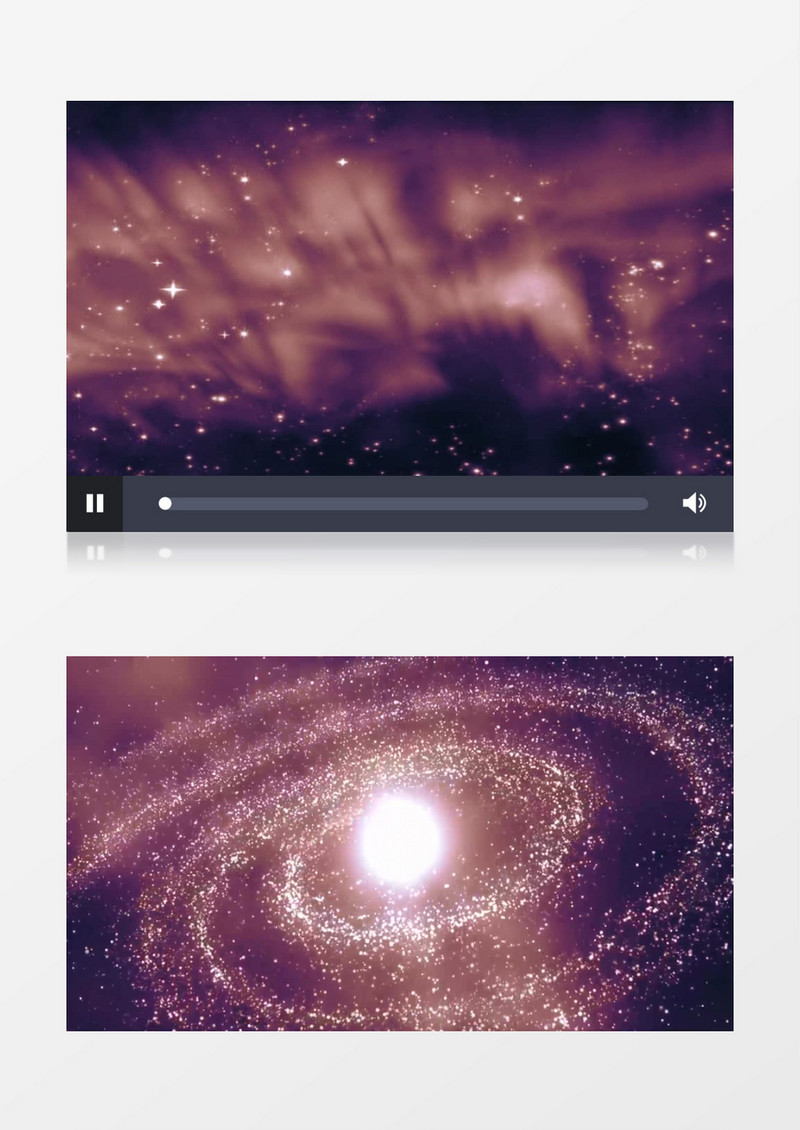 唯美星空银河星云有音乐背景视频素材
