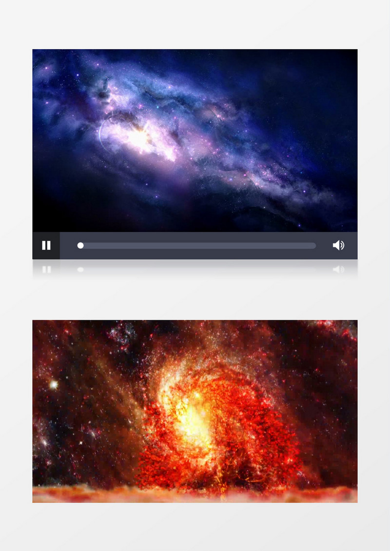 唯美星空星云有音乐背景视频素材