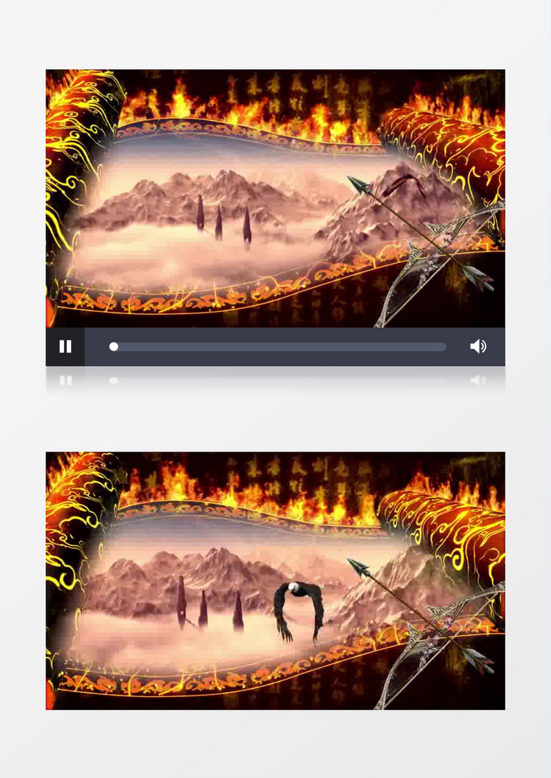 古典宏伟铁血丹心古代战场背景视频（有音乐）