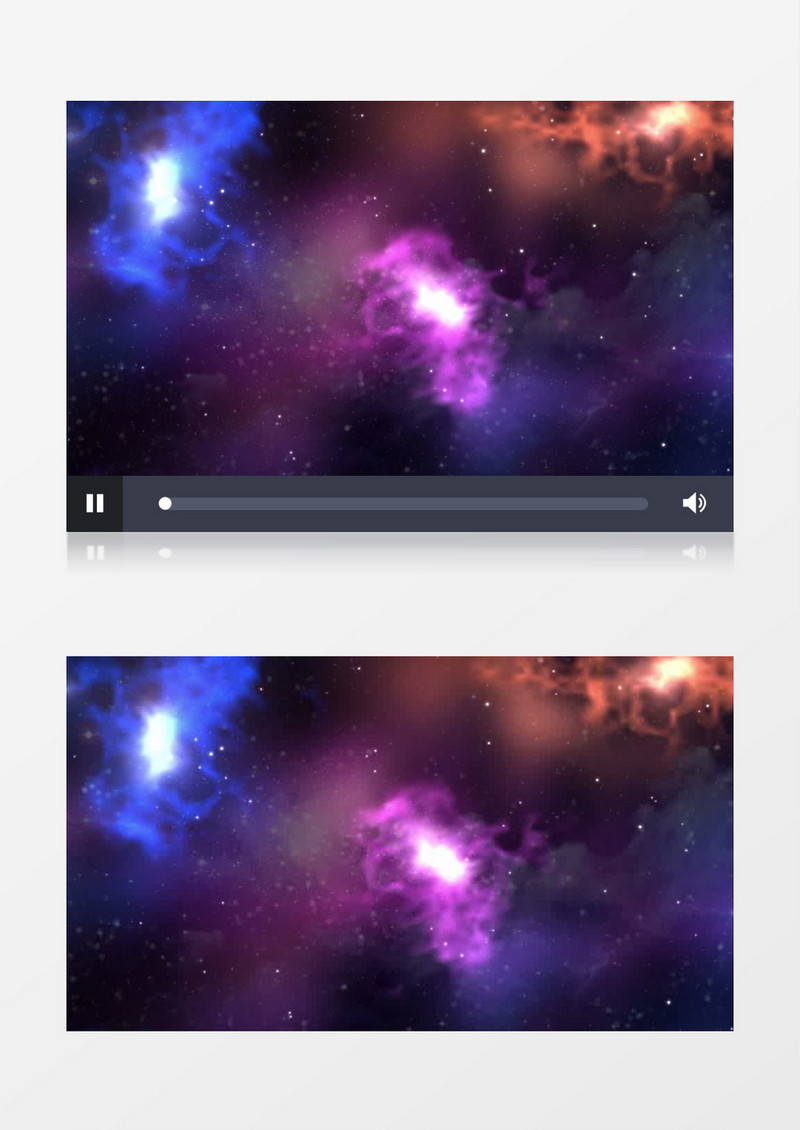 唯美动态创意星光星云空间背景视频（有音乐）