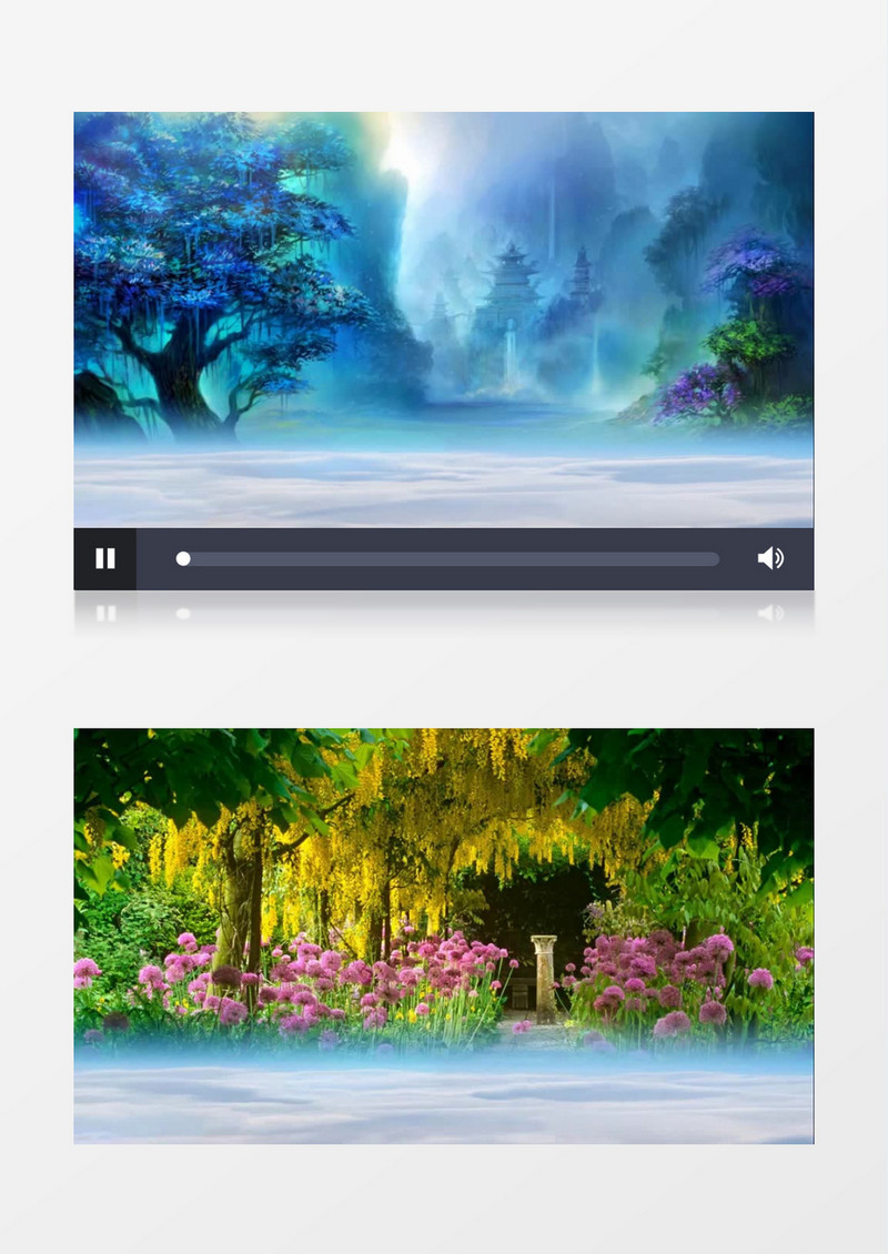 唯美梦幻风景场景四季风光背景视频(有音乐)