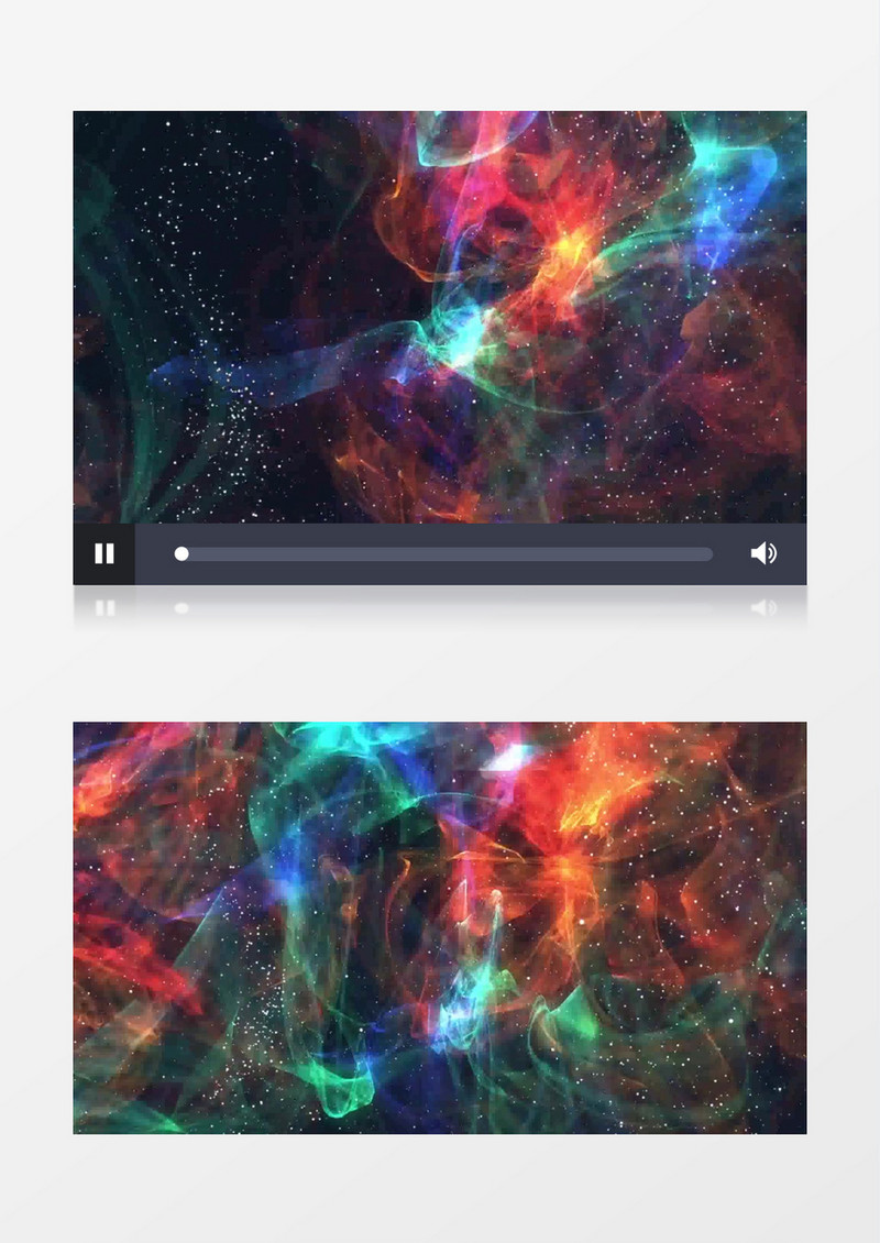 动态梦幻多彩星云粒子背景视频（有音乐）