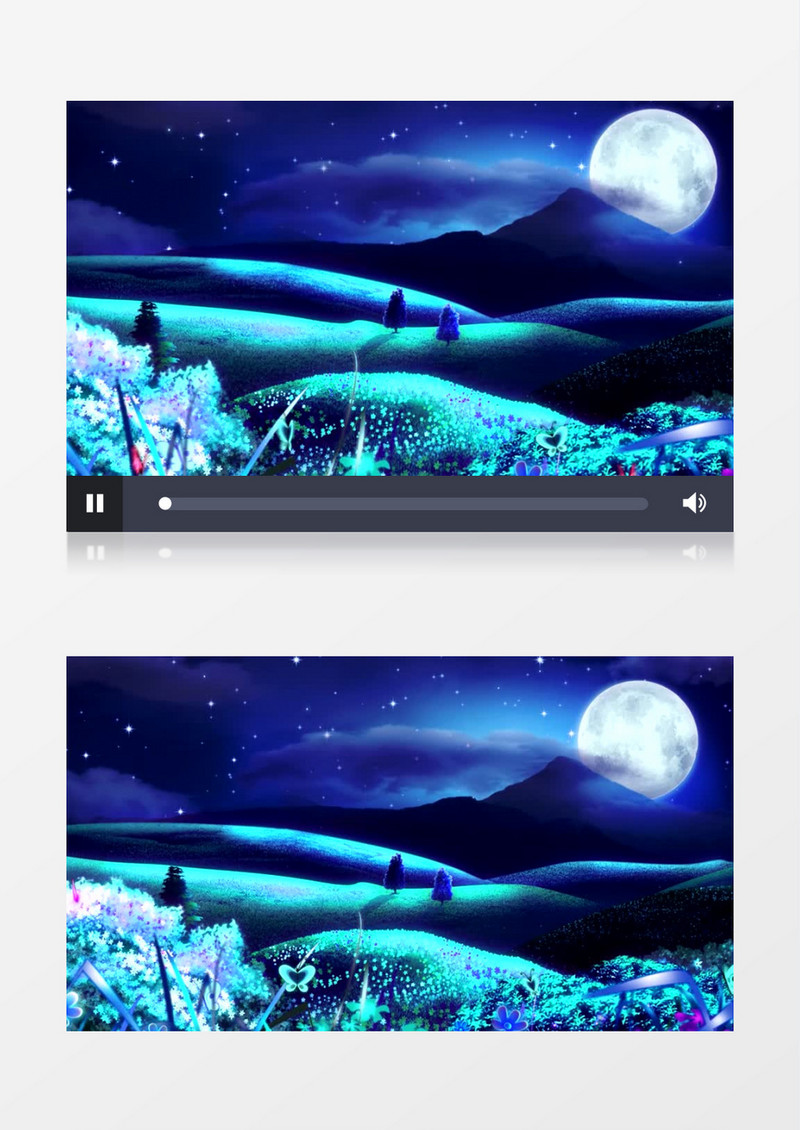 梦幻星河唯美蝴蝶背景视频（有音乐）
