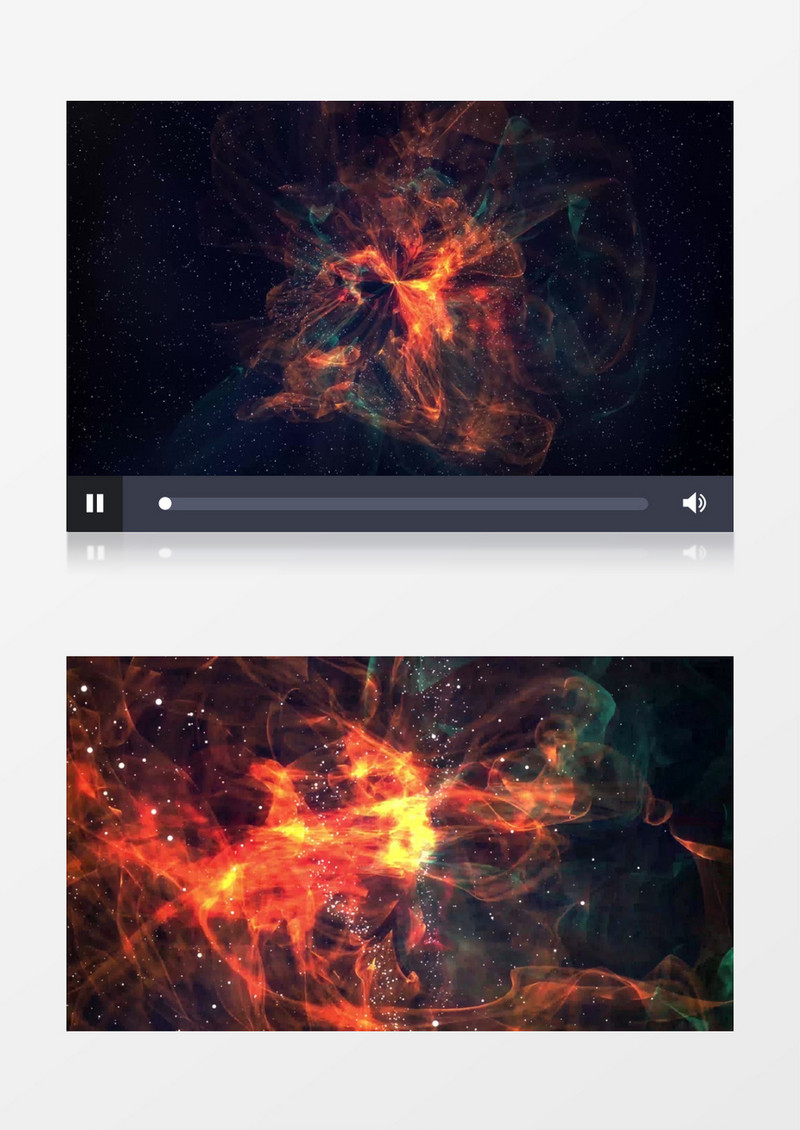 高清4K绚丽宇宙光效星云背景视频（有音乐）