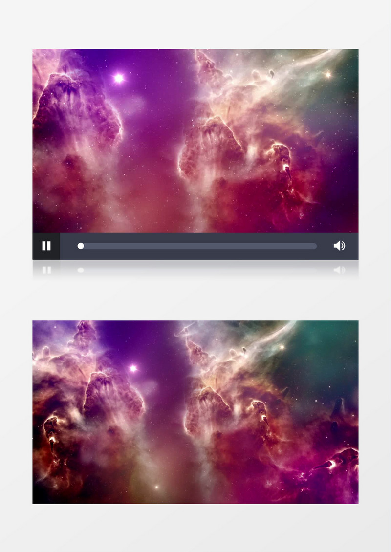 梦幻星云色彩粒子背景视频（有音乐）
