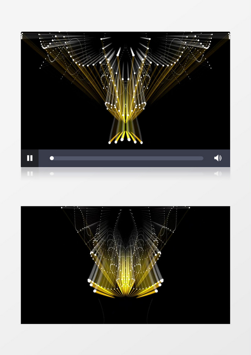 不断变幻扭曲的黄色射线背景视频(有音乐)