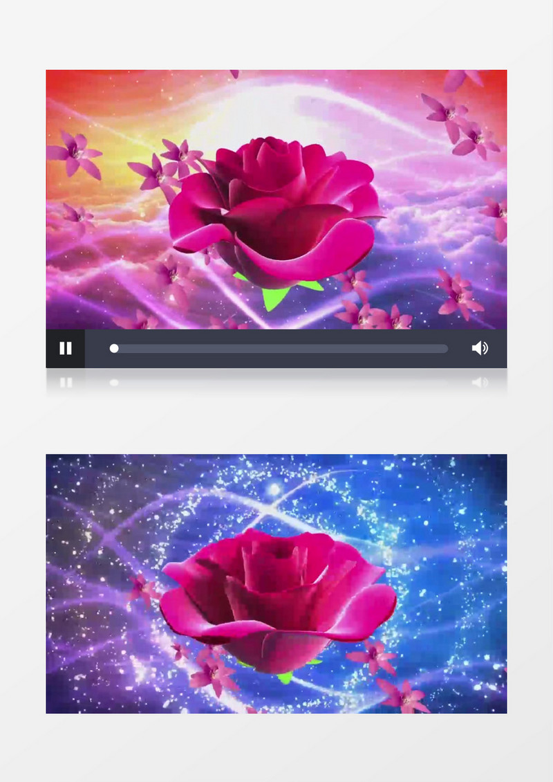 彩云旋转之花背景视频（有音乐）