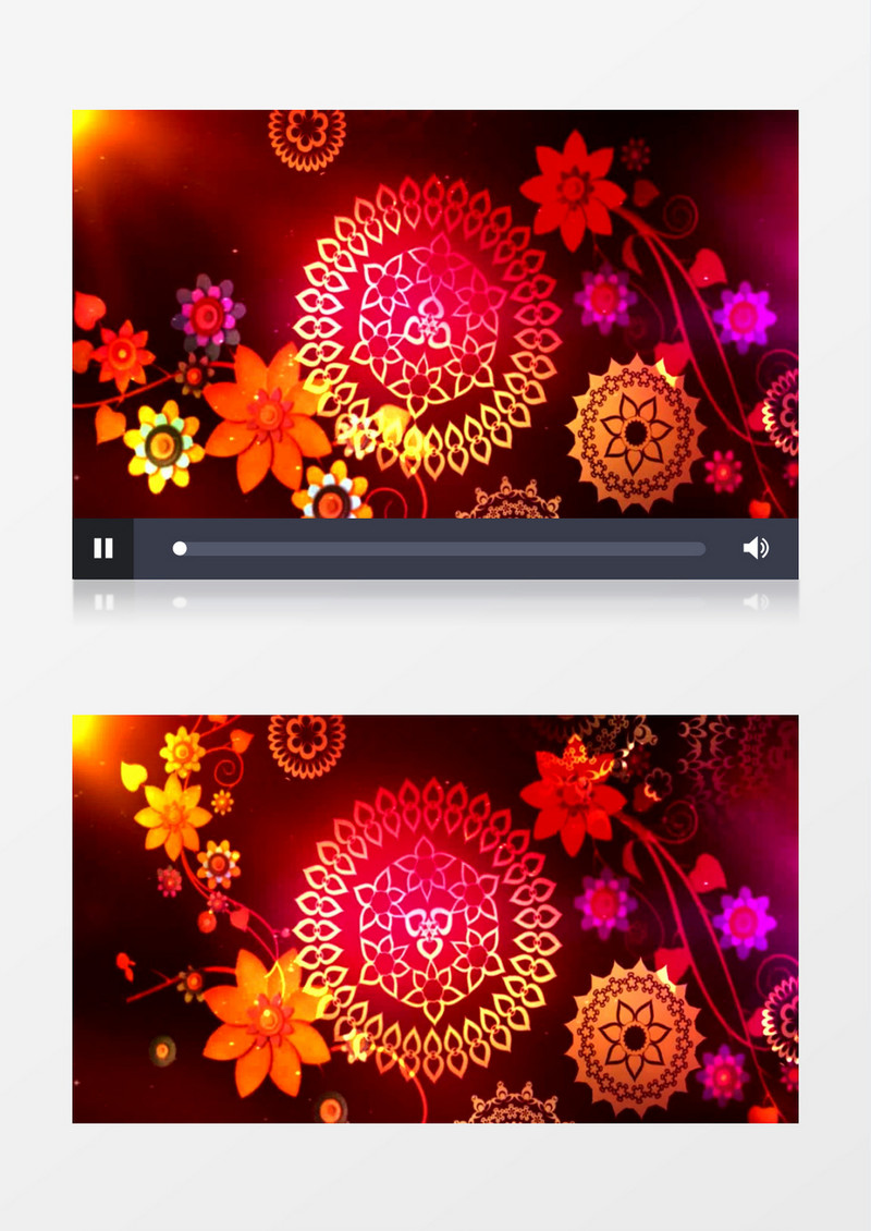 唯美古典花纹设计背景视频（有音乐）