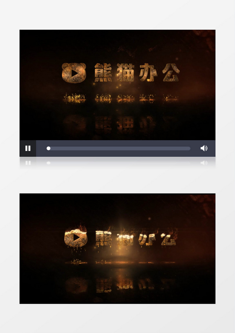 金色粒子Logo动画AE视频模板