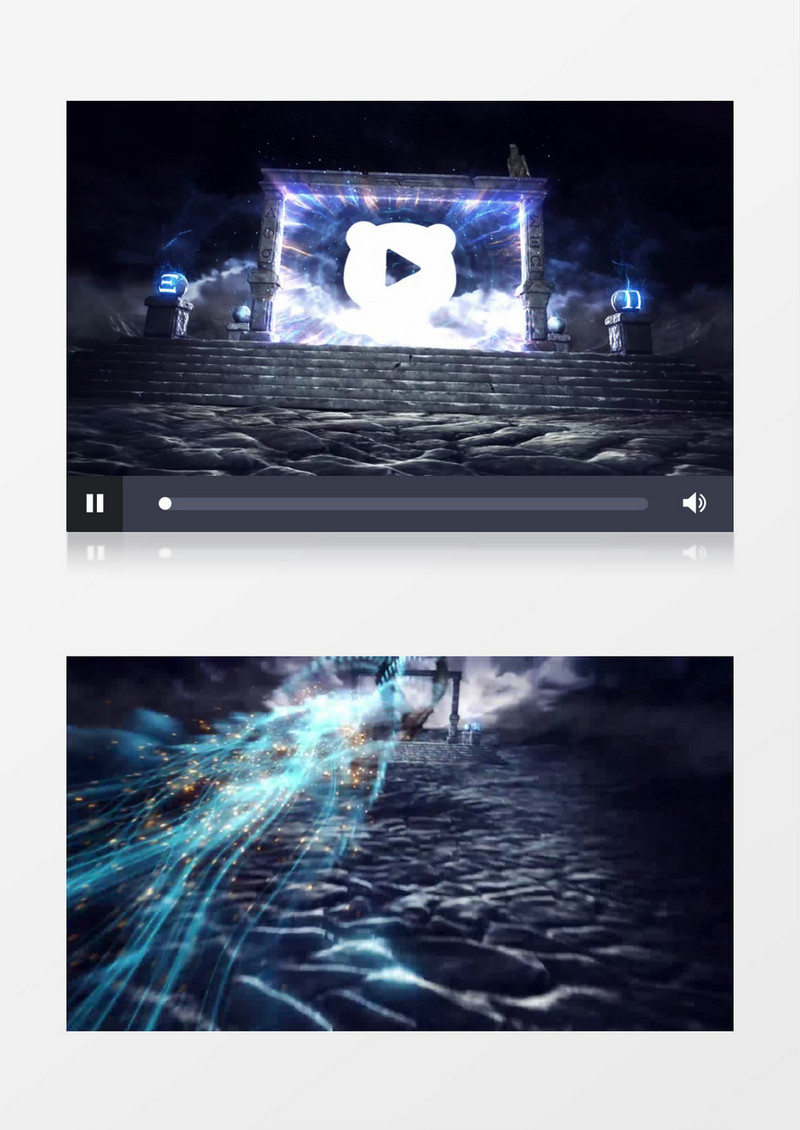 唯美震撼三维魔法传送门Logo动画AE视频模板