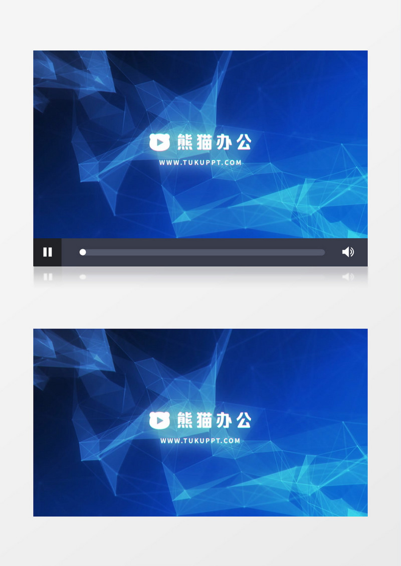 蓝色创意Plexus背景Logo动画AE视频模板