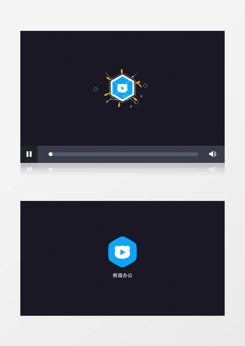 大气简洁扁平化图形Logo动画标志AE视频模板