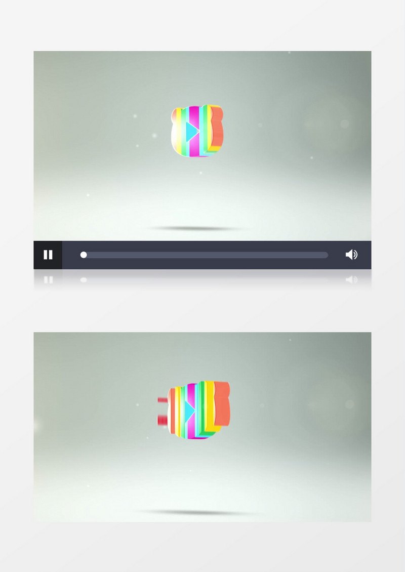 创意彩色三维Logo动画AE视频模板