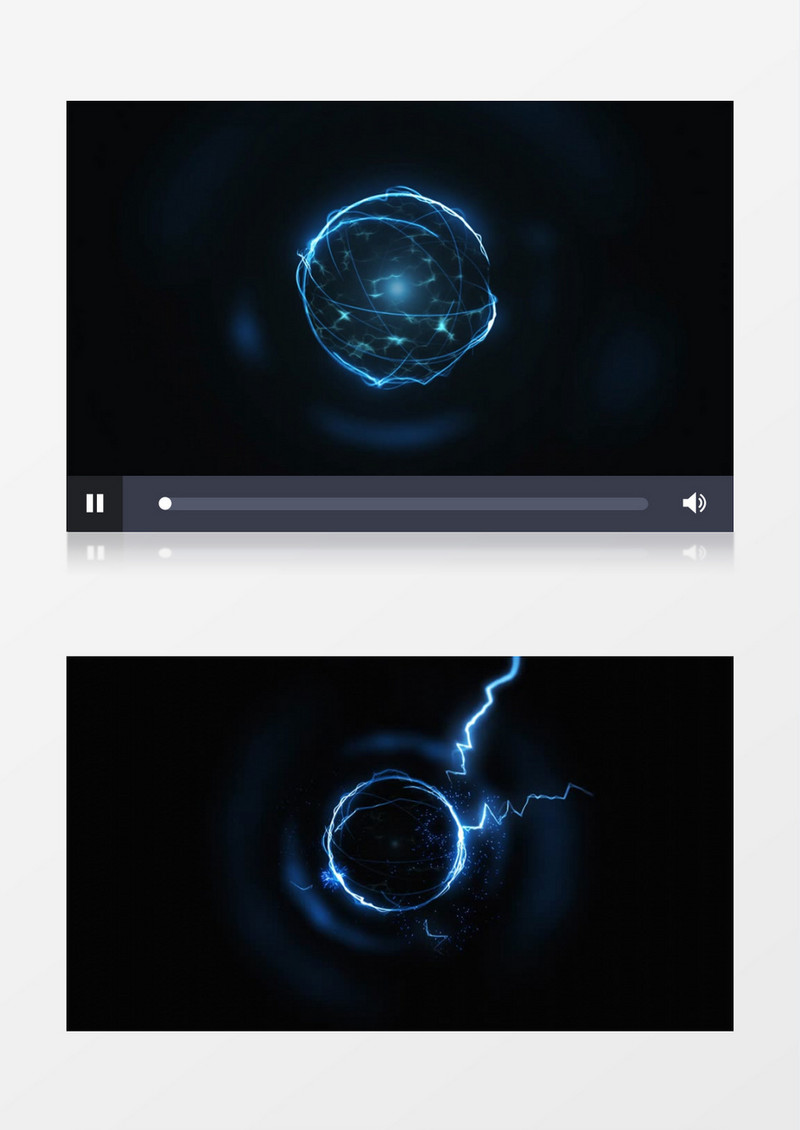 震撼闪电能量球Logo动画AE视频模板