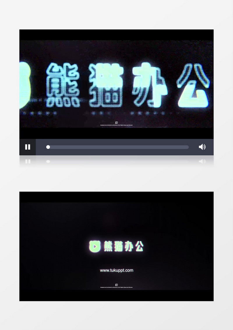 史诗数字故障效果标志展示ae模板