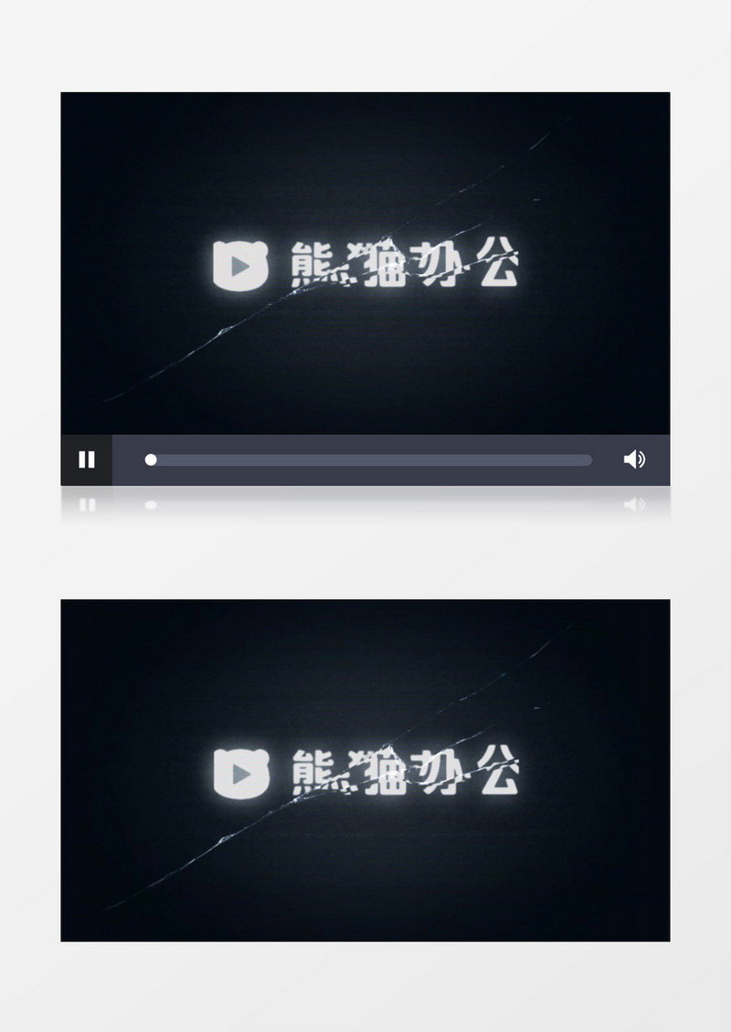玻璃破裂标志logo展示ae模板