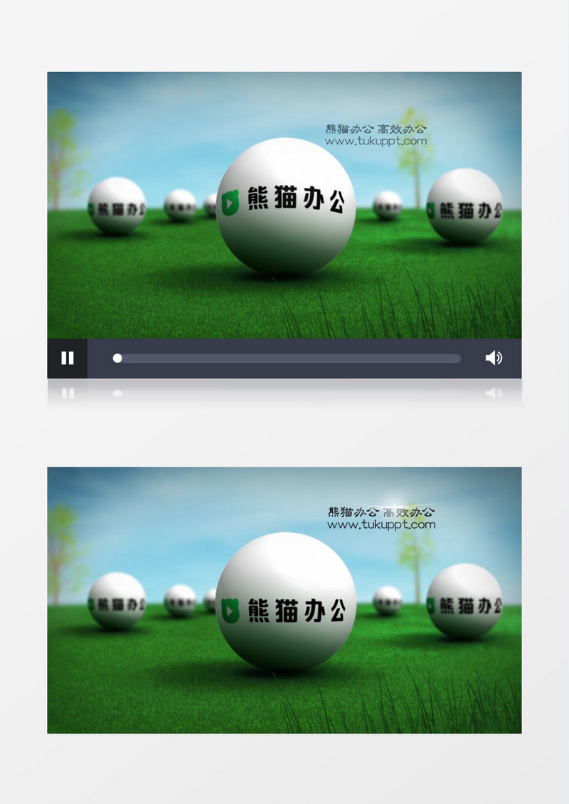 高尔夫球LOGO动画标志展示AE模板