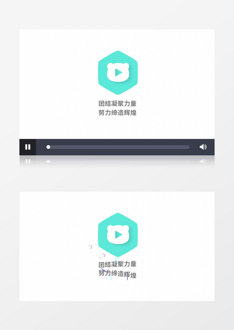 彩色形状标志logo动画展示AE视频模板