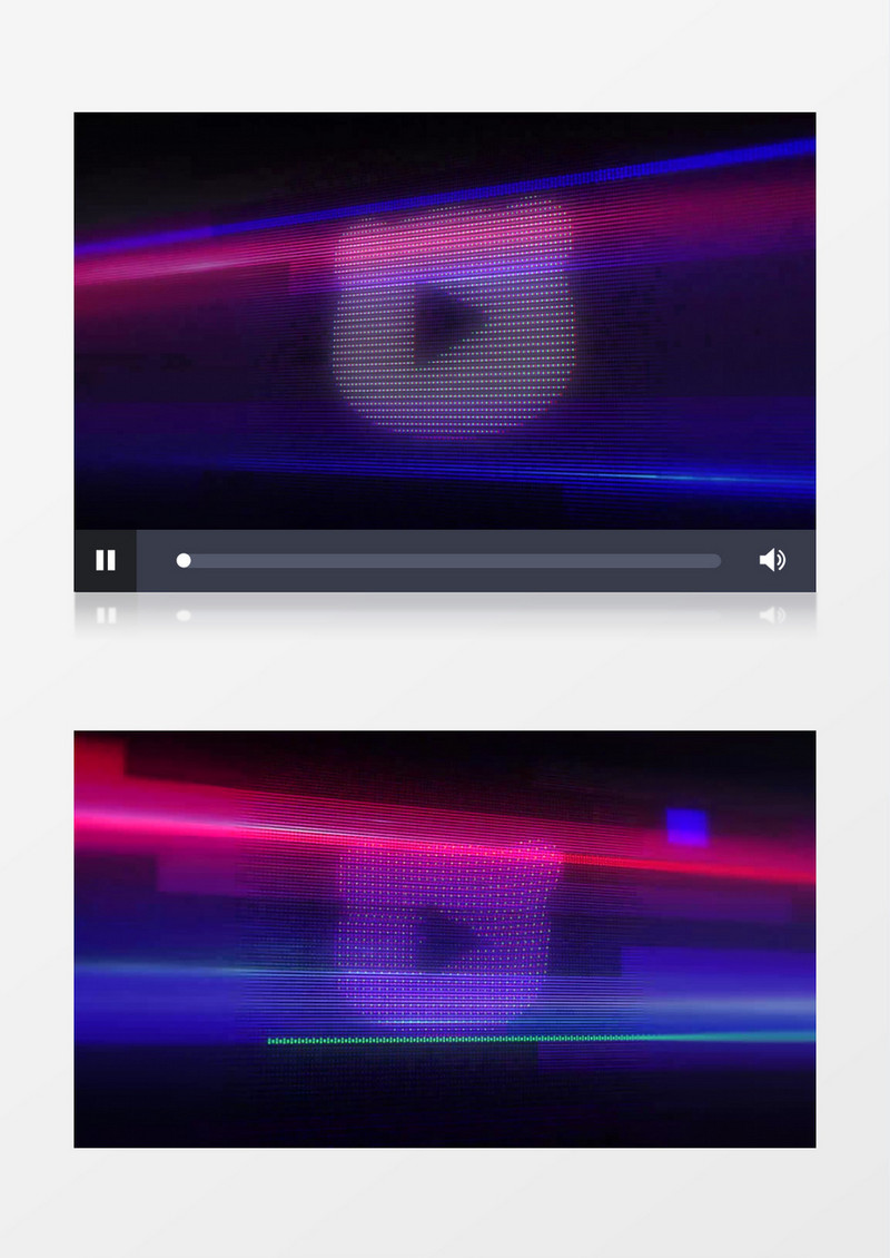 LED故障效果标志logo动画AE视频模板