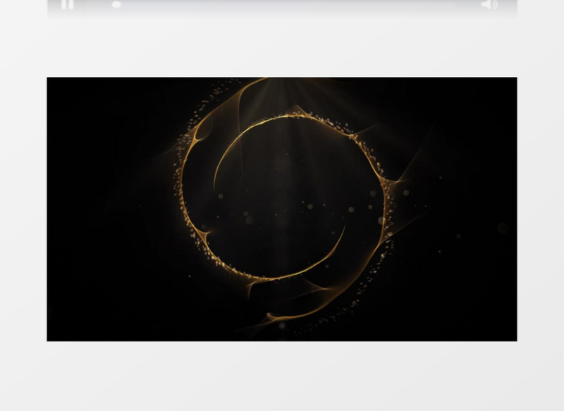 金色光环粒子logo标志ae视频模板
