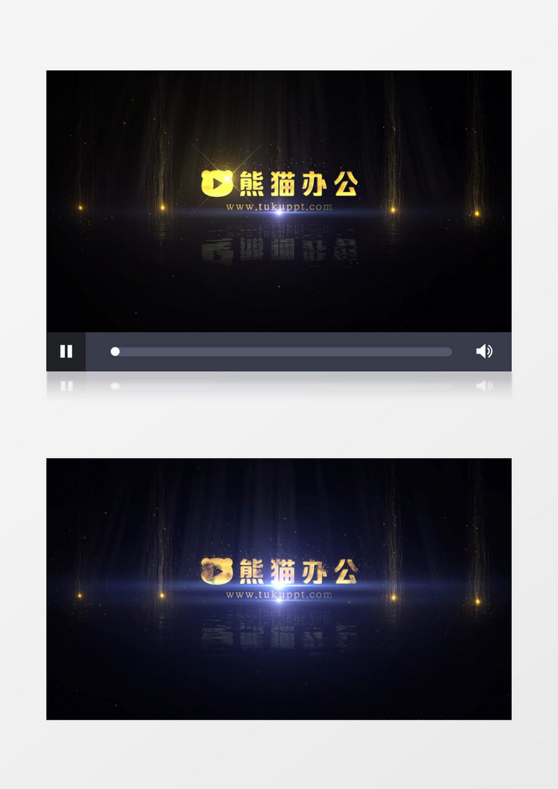 金色粒子LOGO动画AE模板