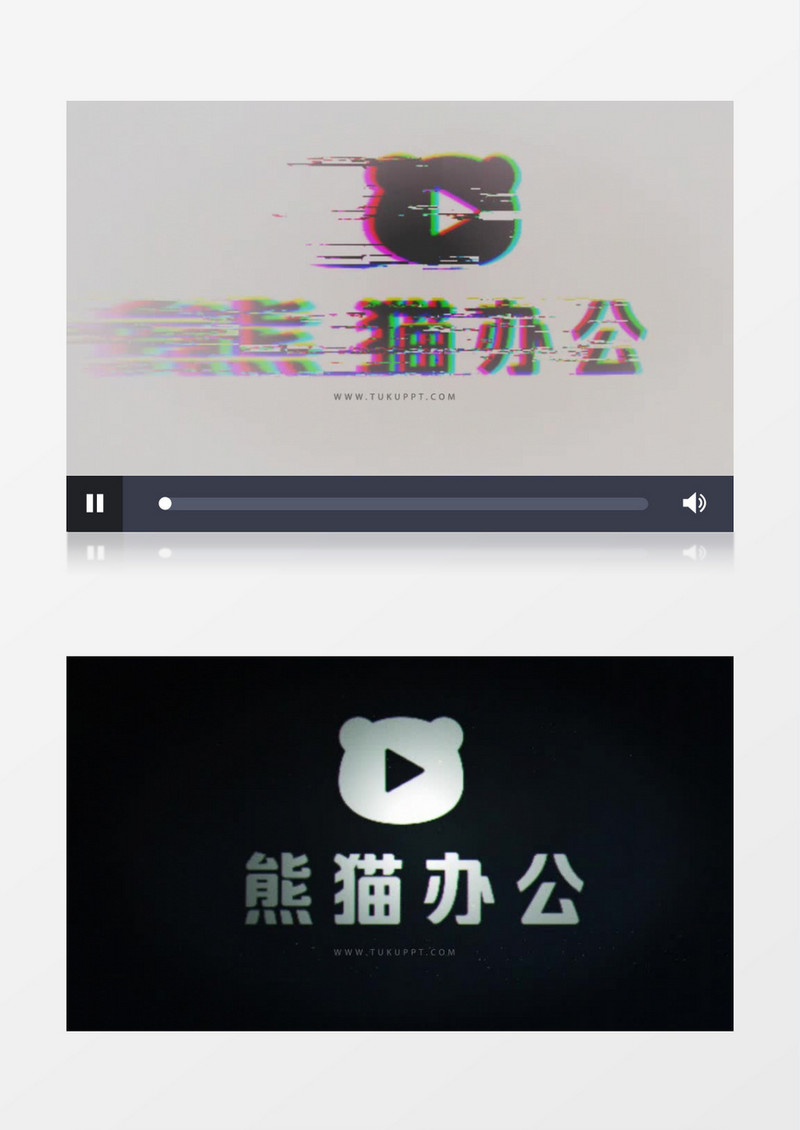 故障效果logo标志展示ae模版