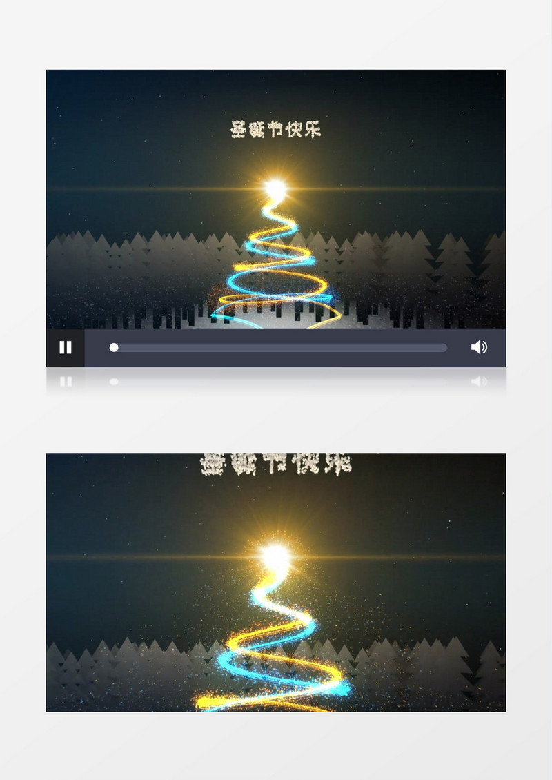 唯美双色粒子圣诞节日片头AE视频模板