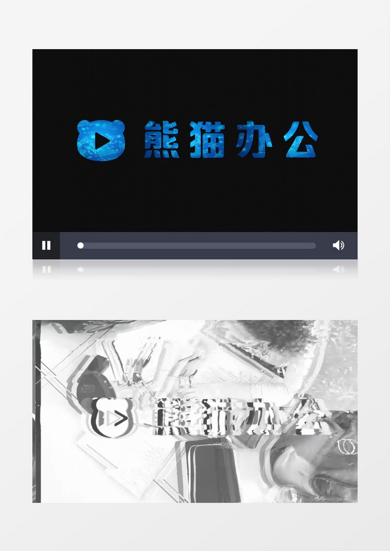大气商务故障扭曲效果logo动画AE视频模板