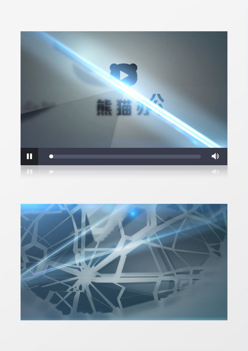 破碎logo标志动画ae模版