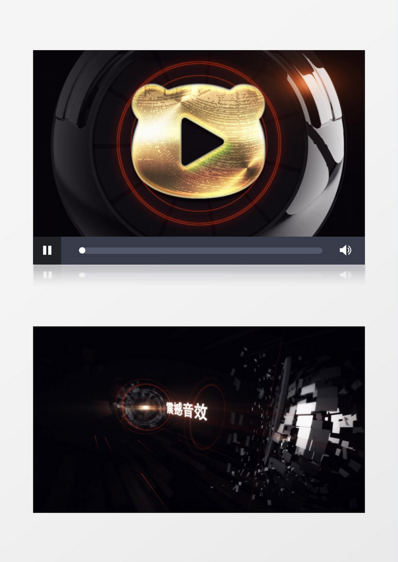 金色酷炫动感快速音乐片头ae模板