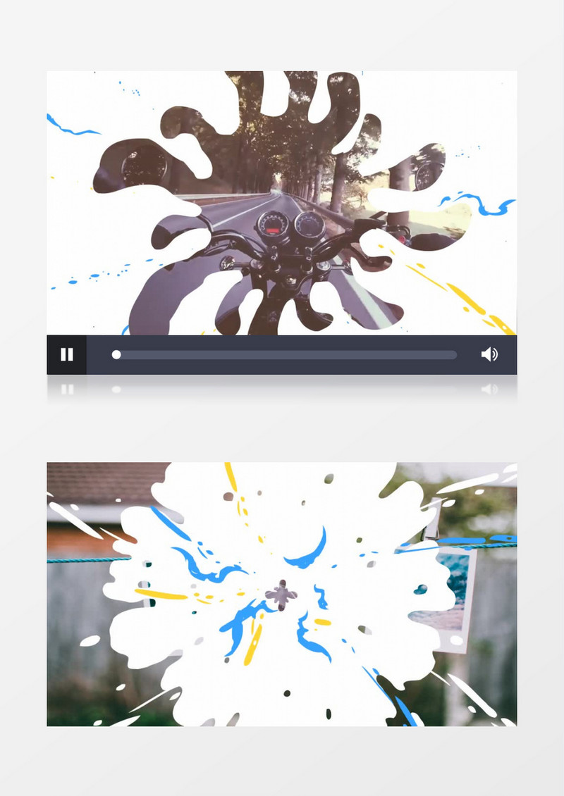 4组动画转场效果ae模板