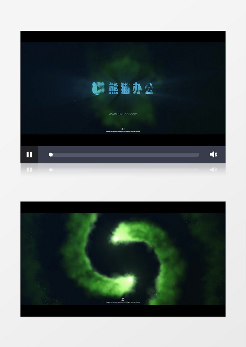绿色烟雾拖尾碰撞标志动画ae模板