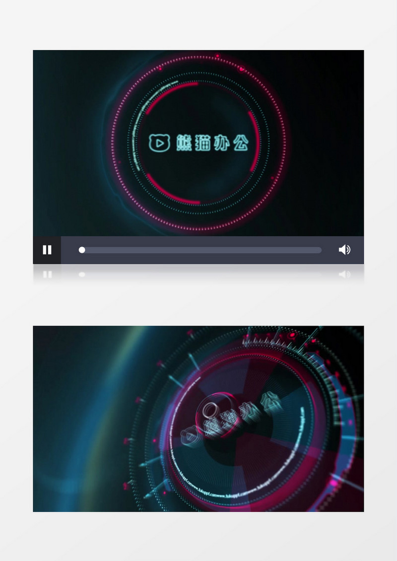 高科技界面演绎企业logo标志动画模板
