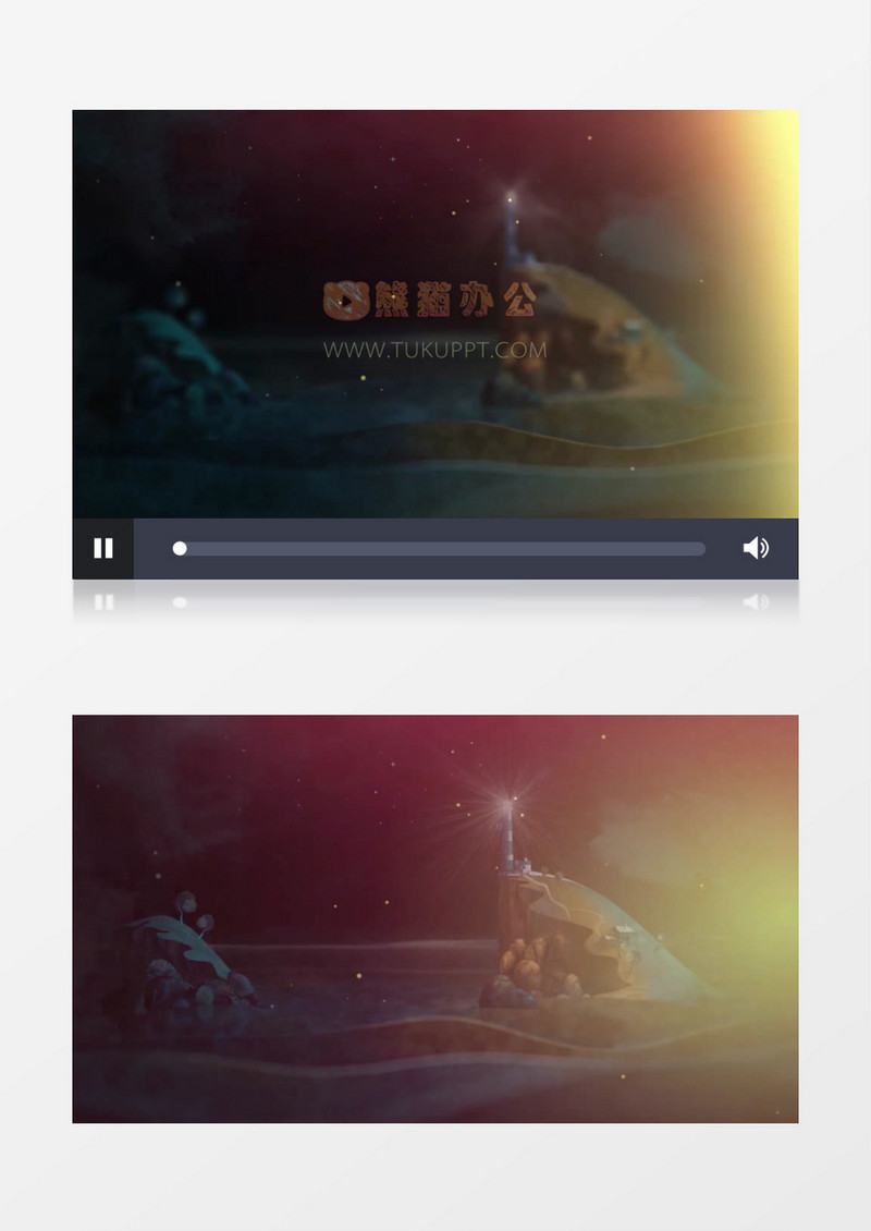 创意夜晚灯光背景logo入场展示ae视频模板