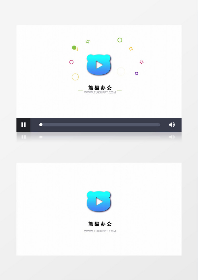 现代形状logo标志片头AE视频模板