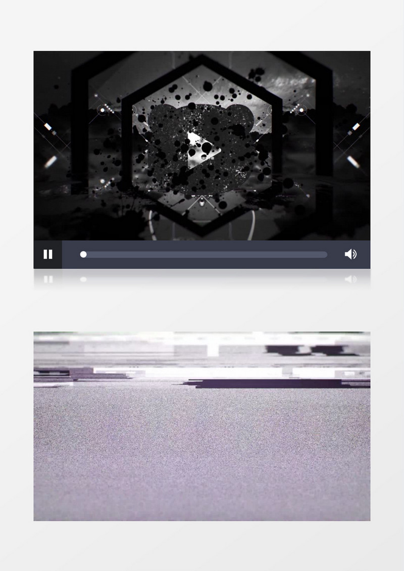 时尚glitch故障冷酷黑logo入场展示ae视频模板