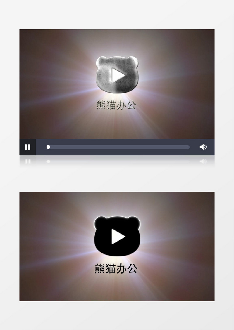 银色金属光效标志片头AE视频模板