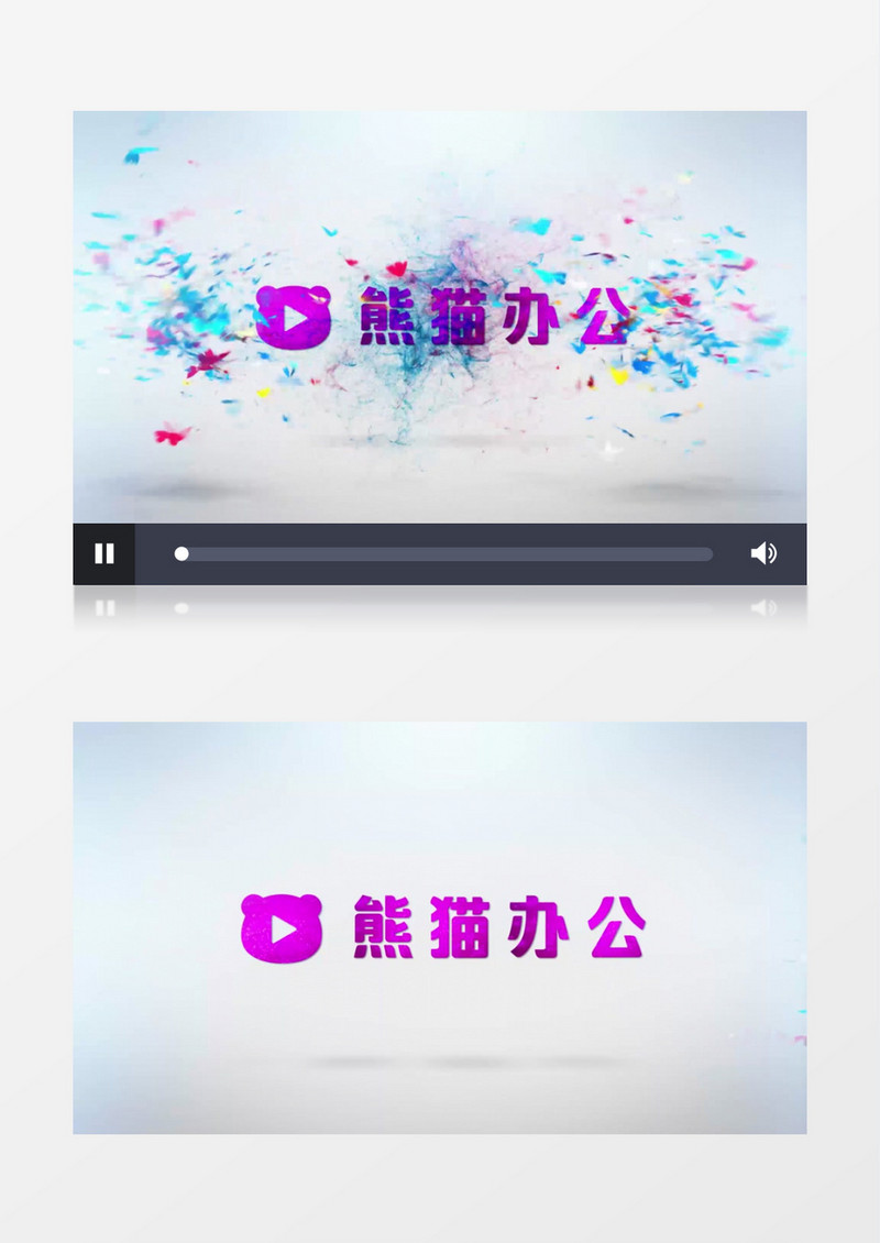 绚丽多彩的蝴蝶飞舞logo展示ae视频模板