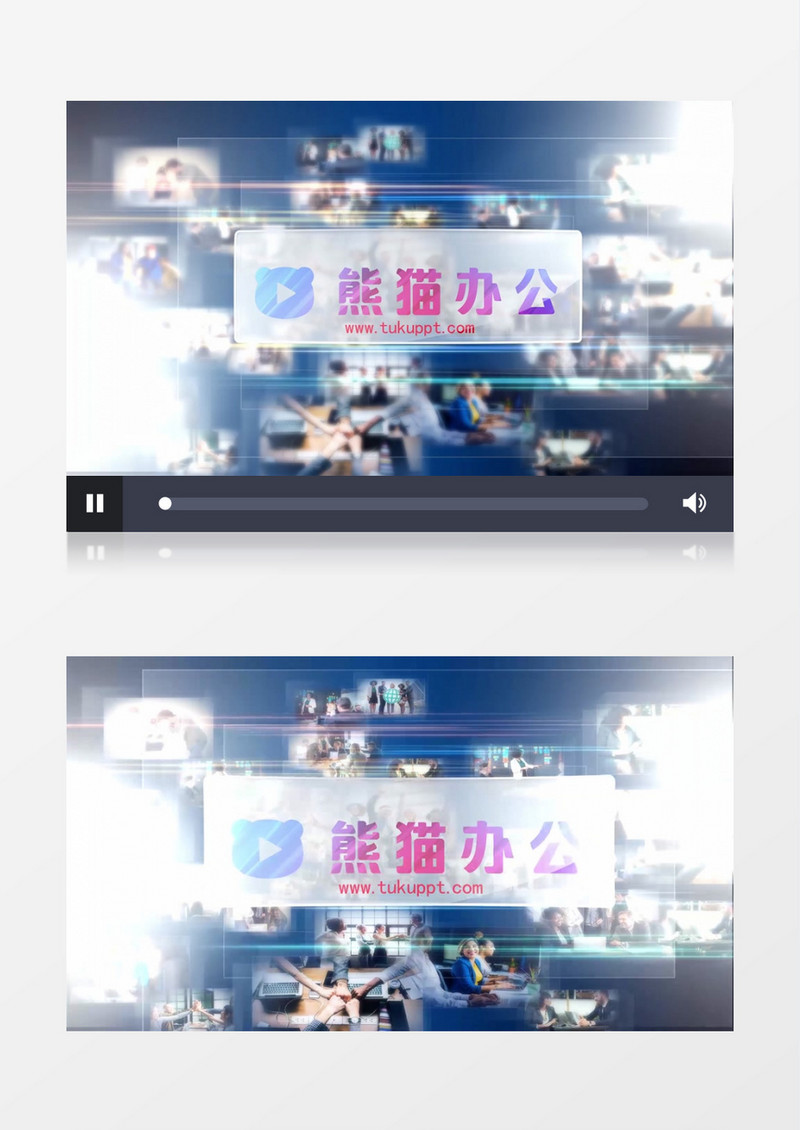 群照片穿梭平移标志ae视频模板