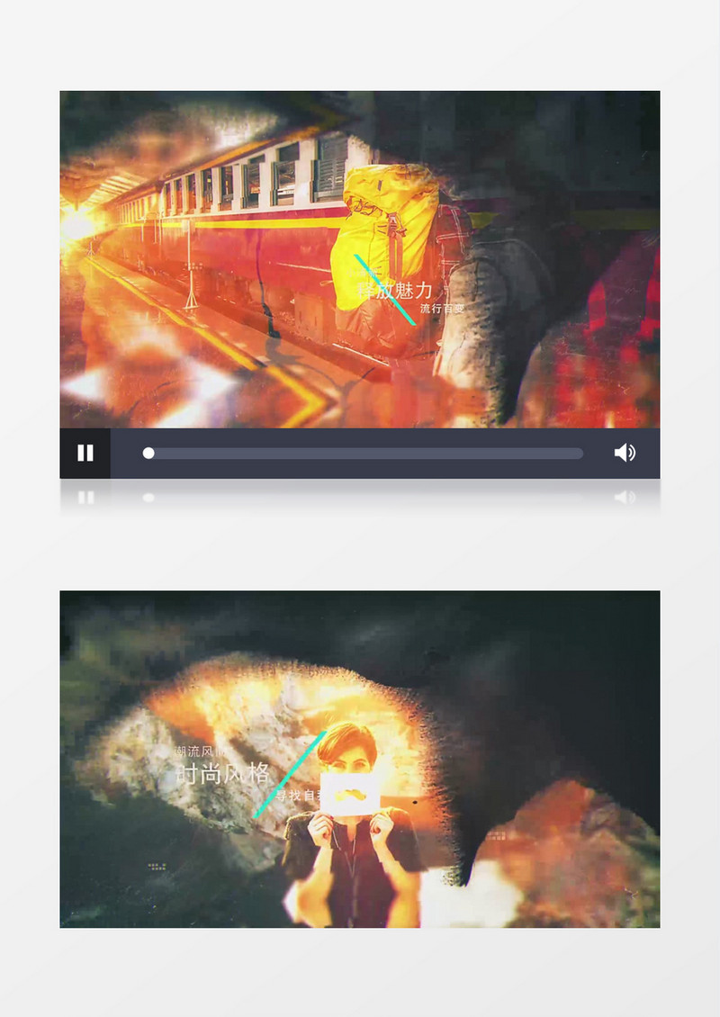 水墨视差效果幻灯片ae视频模板