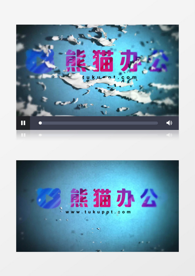 创意布料撕扯logo展示AE模板
