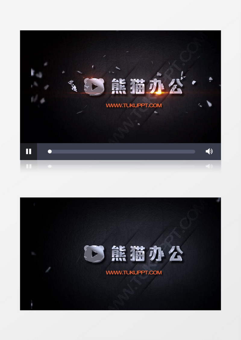 金属质感粒子火花标题LOGO展示AE视频模板
