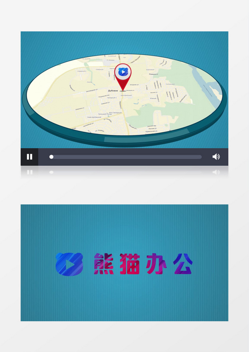 简单GPS地图标记AE视频模板