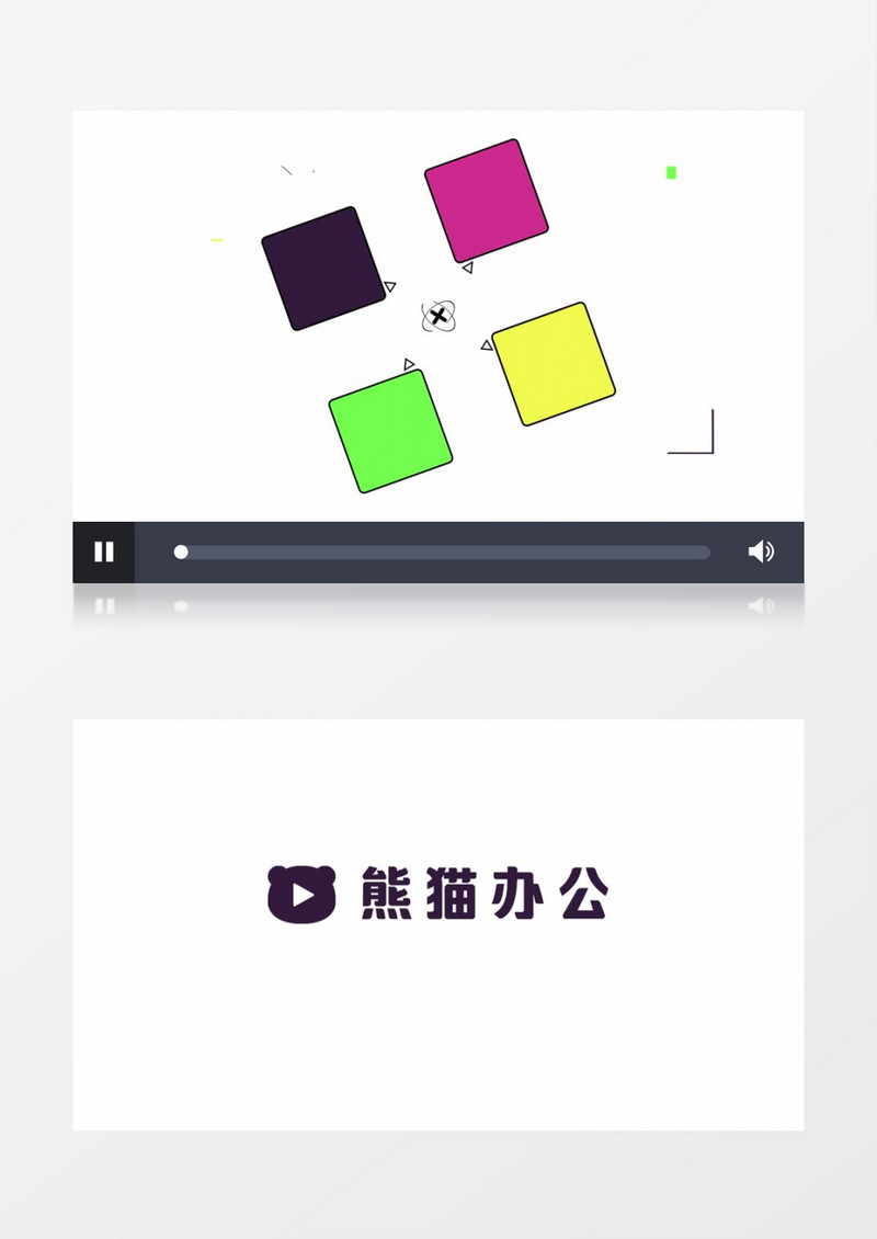 多彩图形故障信号损坏logo图形AE视频模板
