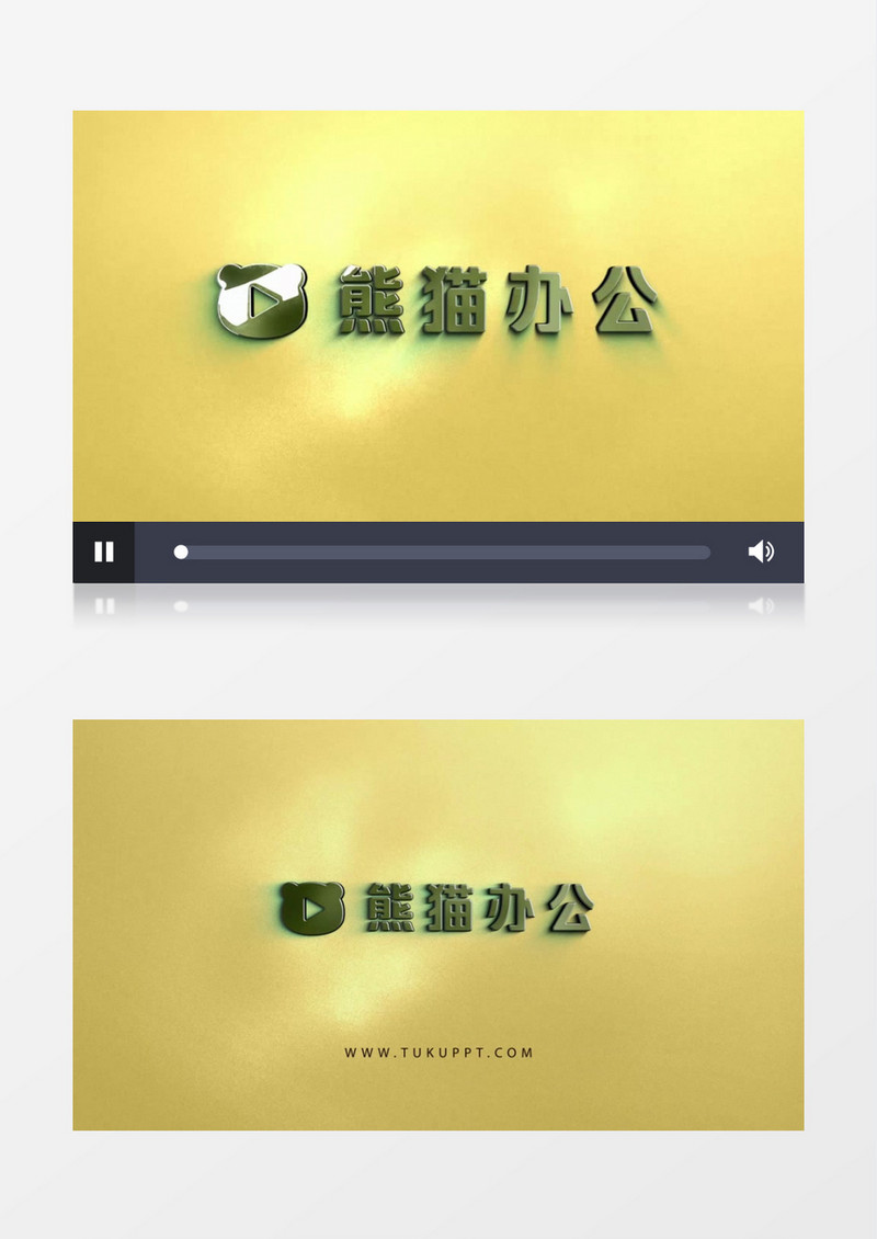 高质感镀铬金属标志AE视频模板