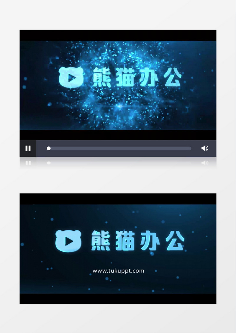 粒子光束碰撞出标志ae视频模板
