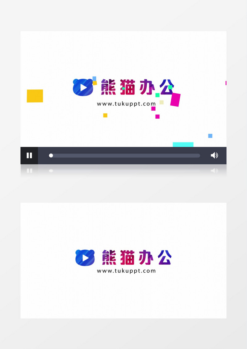 简洁形状变换logo标志动画